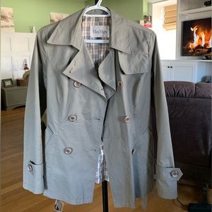 Max Mara Olive Trench Coat Jacket S-M Size